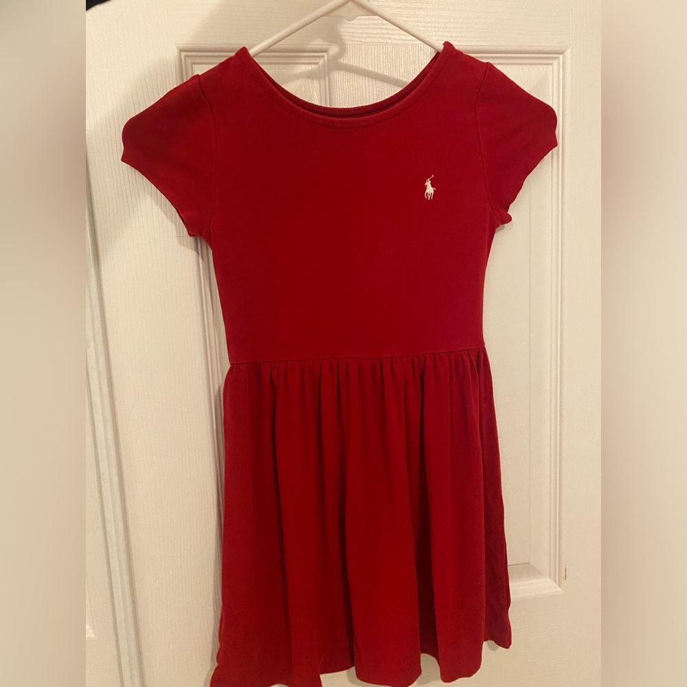 Girls red polo Ralph Lauren dress